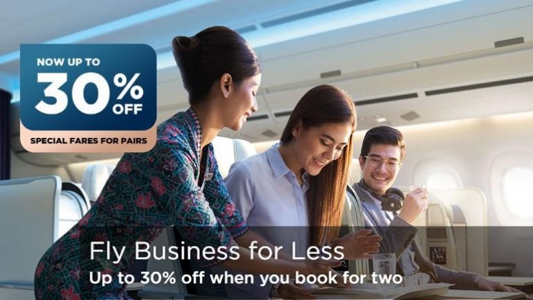 Malaysia Airlines 30% Off Business Class for Pairs Promotion