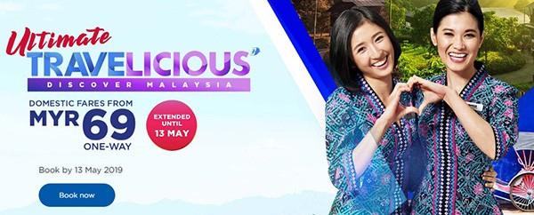 Mas Airlines Ultimate Travelicious Deals up to 50% Off