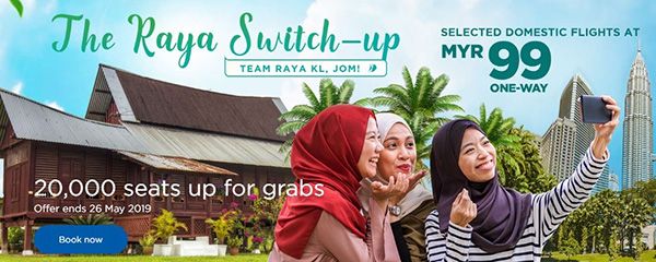 Mas Airlines Raya Domestic Fares from RM99