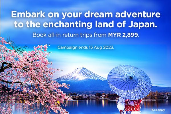 Malaysia Airlines Offers All-in Return Trips to Japan from MYR 2,899