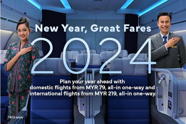 Malaysia Airlines New Year Great Fares Promotion From RM79